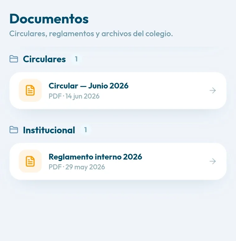 Pantalla de Documentos